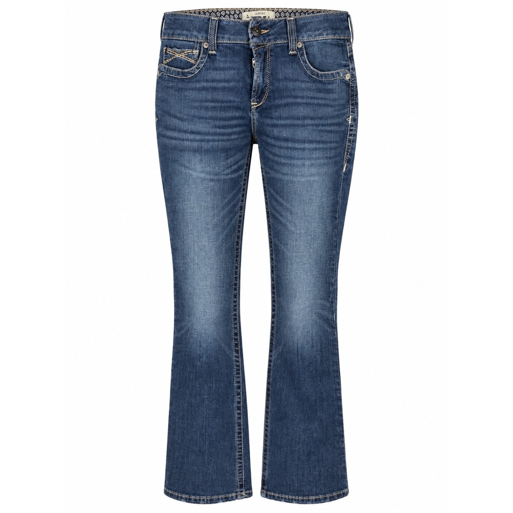 Ariat REAL Denim Jeans Women 31R Bootcut Western Cowgirl Y2K Dark Wash Rodeo